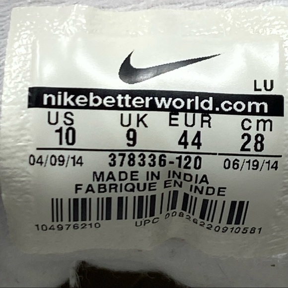 Nike Backboard Mens Size 10 White Basketball Sneaker 378336 120 Rare Vintage - Picture 7 of 8